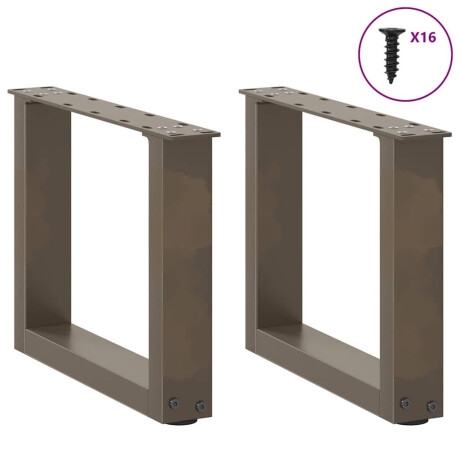 vidaXL Salontafelpoten 2 st U-vormig 30x(30-31) cm staal naturel afbeelding3 - 1