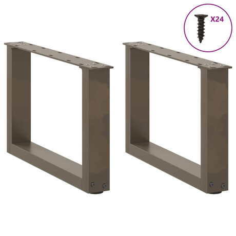 vidaXL Salontafelpoten 2 st U-vormig 50x(30-31) cm staal naturel afbeelding3 - 1