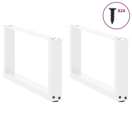 vidaXL Salontafelpoten 2 st U-vormig 60x(30-31) cm staal wit afbeelding3 - 1