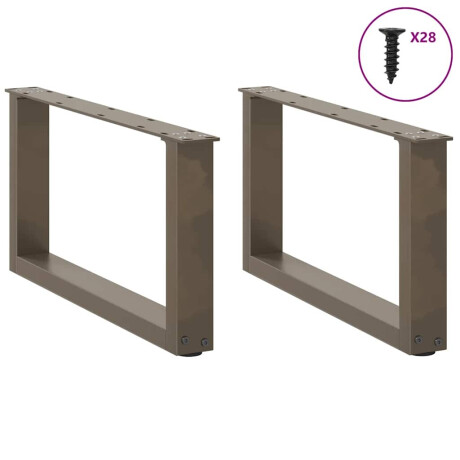 vidaXL Salontafelpoten 2 st U-vormig 70x(30-31) cm staal naturel afbeelding3 - 1