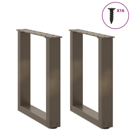 vidaXL Salontafelpoten 2 st U-vormig 28x(42-43) cm staal naturel afbeelding3 - 1