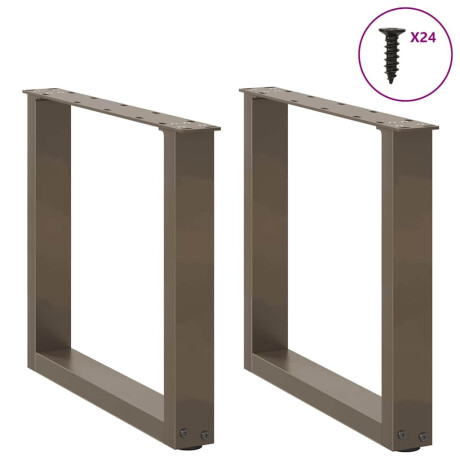 vidaXL Salontafelpoten 2 st U-vormig 50x(42-43) cm staal naturel afbeelding3 - 1