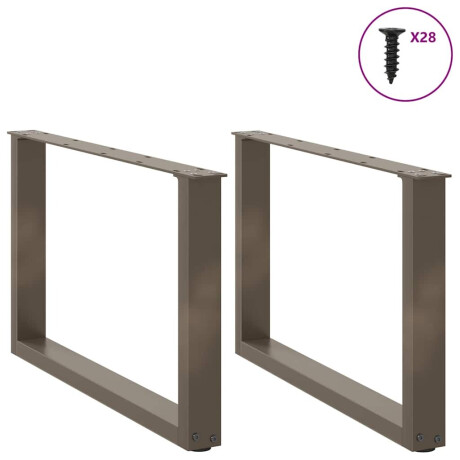 vidaXL Salontafelpoten 2 st U-vormig 70x(42-43) cm staal naturel afbeelding3 - 1