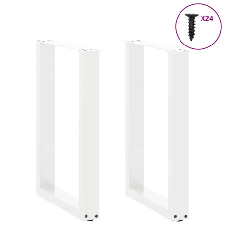 vidaXL Eettafelpoten 2 st U-vormig 50x(72-73) cm staal wit afbeelding3 - 1