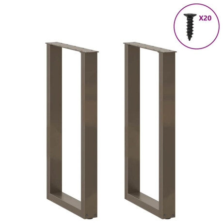 vidaXL Bartafelpoten 2 st U-vormig 40x(90-91) cm staal naturel afbeelding3 - 1