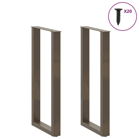 vidaXL Bartafelpoten 2 st U-vormig 40x(100-101) cm staal naturel afbeelding3 - 1