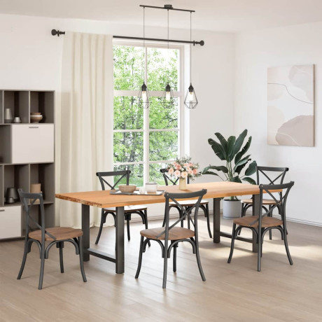 vidaXL Salontafelpoten 2 st 70x(72-73) cm staal antraciet afbeelding3 - 1