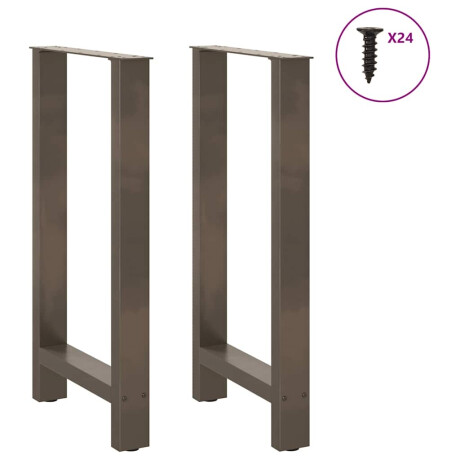 vidaXL Bartafelpoten 2 st 50x(90-91) cm staal naturel afbeelding3 - 1