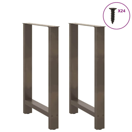 vidaXL Bartafelpoten 2 st 60x(90-91) cm staal naturel afbeelding3 - 1