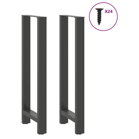 vidaXL Bartafelpoten 2 st 50x(110-111) cm staal antraciet afbeelding3 - 1