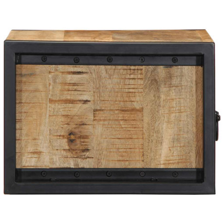 vidaXL Nachtkastjes 2 st 40x35x25 cm massief ruw mangohout afbeelding3 - 1