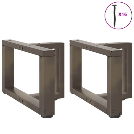 vidaXL Salontafelpoten 2 st T-vormig 40x25x(30-31) cm staal naturel afbeelding3 - 1