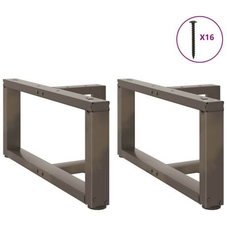 vidaXL Salontafelpoten 2 st T-vormig 60x25x(30-31) cm staal naturel afbeelding3 - 1