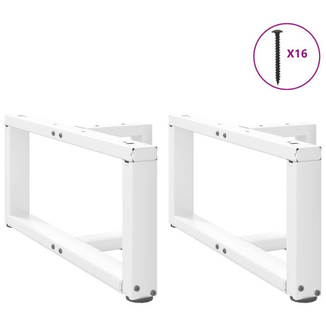 vidaXL Salontafelpoten 2 st T-vormig 70x25x(30-31) cm staal wit afbeelding3 - 1