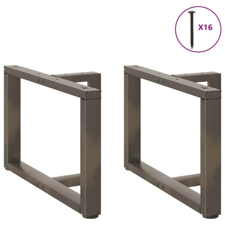 vidaXL Salontafelpoten 2 st T-vormig 60x25x(42-43) cm staal naturel afbeelding3 - 1
