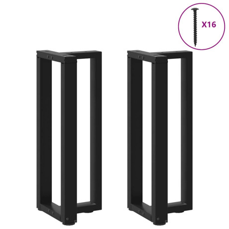 vidaXL Console tafelpoten 2 st T-vormig 38x25x(72-73) cm staal zwart afbeelding3 - 1