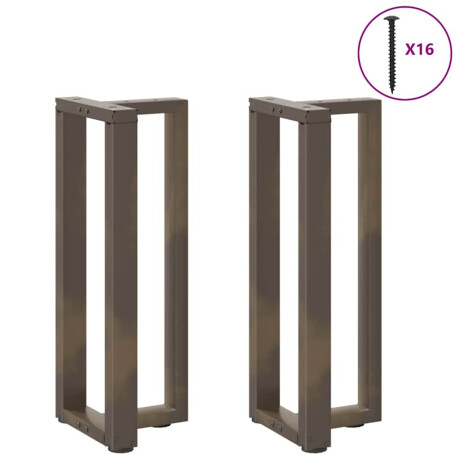 vidaXL Console tafelpoten 2 st T-vormig 38x25x(72-73)cm staal naturel afbeelding3 - 1