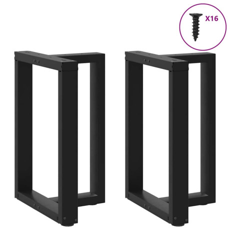 vidaXL Eettafelpoten 2 st T-vormig 50x35x(72-73) cm staal zwart afbeelding3 - 1