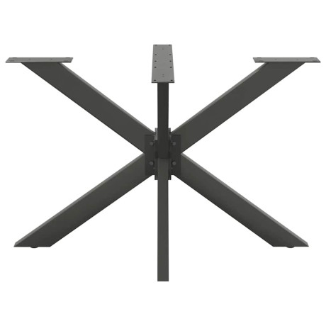 vidaXL Eettafelpoot spider vorm 120x68x(72-73) cm staal antraciet afbeelding3 - 1