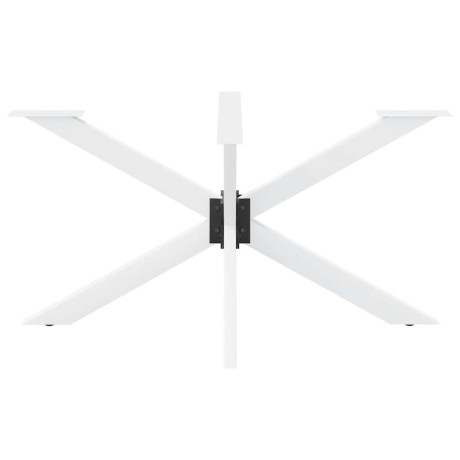vidaXL Eettafelpoot spider vorm 150x78x(72-73) cm staal wit afbeelding3 - 1