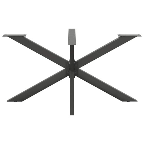 vidaXL Eettafelpoot spider vorm 150x78x(72-73) cm staal antraciet afbeelding3 - 1
