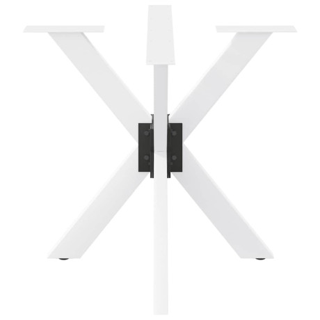 vidaXL Eettafelpoot spider vorm 85x85x(72-73) cm staal wit afbeelding3 - 1