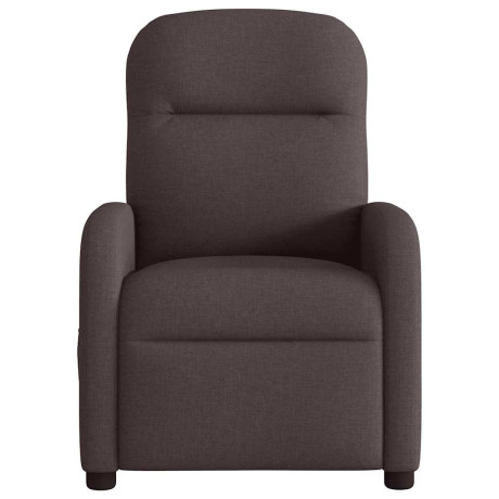 vidaXL Fauteuil verstelbaar stof donkerbruin afbeelding3 - 1