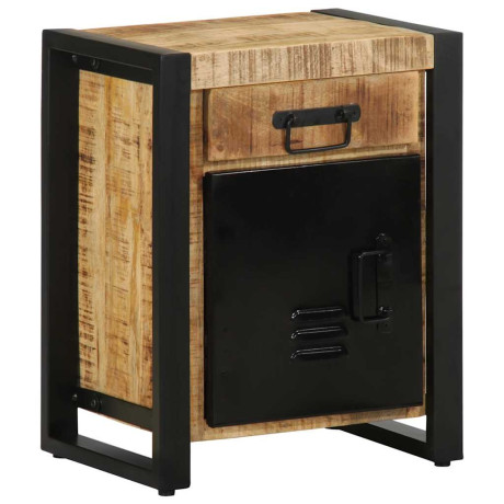 vidaXL Nachtkastje 40x30x50 cm massief ruw mangohout afbeelding3 - 1