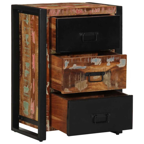 vidaXL Ladekast Multicolor 50x35x70 cm Massief Hout Hergebruikt afbeelding3 - 1