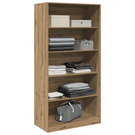 vidaXL Kledingkast 100x50x200 cm bewerkt hout artisanaal eikenkleurig afbeelding3 - 1
