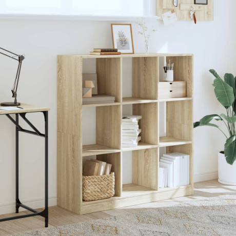 vidaXL Boekenkast 102x32x108 cm bewerkt hout sonoma eikenkleurig afbeelding3 - 1