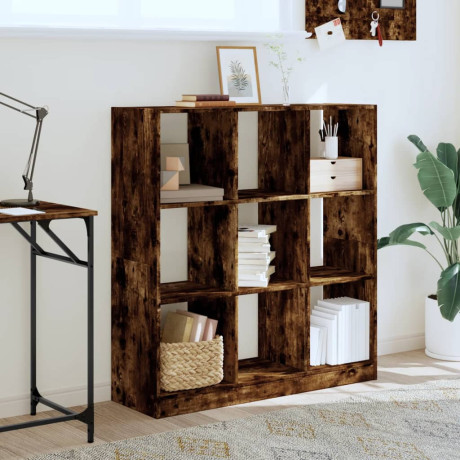vidaXL Boekenkast 102x32x108 cm bewerkt hout gerookt eikenkleurig afbeelding3 - 1