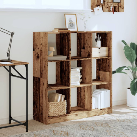 vidaXL Boekenkast 102x32x108 cm bewerkt hout oud houtkleurig afbeelding3 - 1