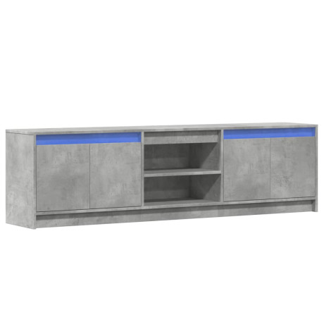 vidaXL Tv-meubel met LED 180x34x50 cm bewerkt hout betongrijs afbeelding3 - 1