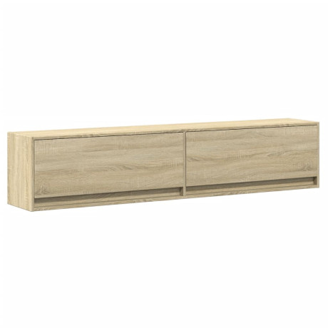 vidaXL Tv-wandmeubel met LED-verlichting 180x31x38 cm sonoma eiken afbeelding3 - 1