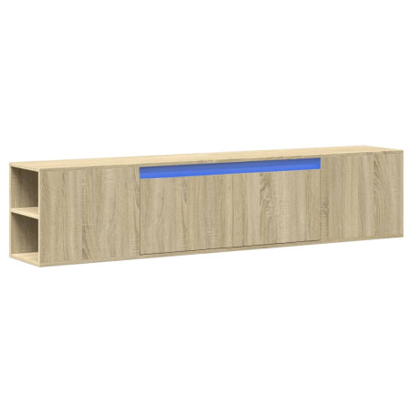 vidaXL Tv-wandmeubel met LED-verlichting 180x31x39,5 cm sonoma eiken afbeelding3 - 1