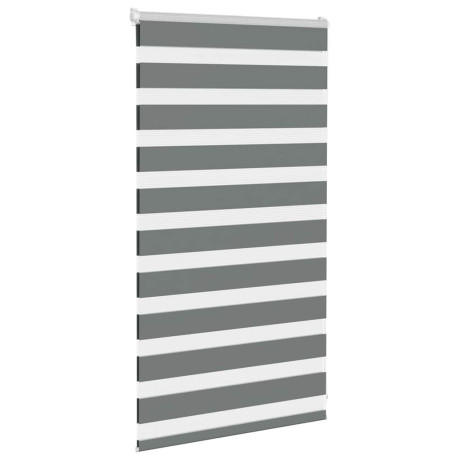vidaXL Zebra rolgordijn 75x100 cm stofbreedte 70,9 cm donkergrijs afbeelding3 - 1