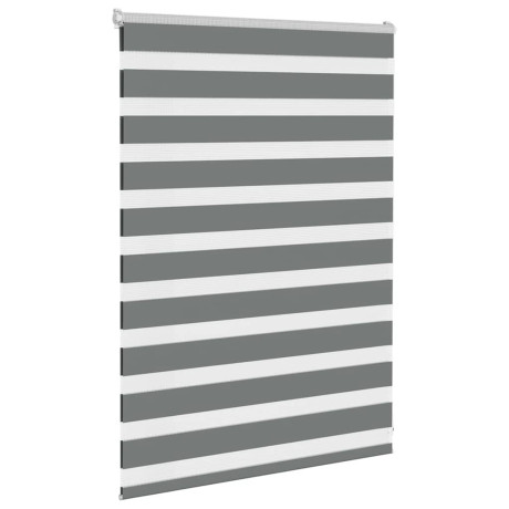 vidaXL Zebra rolgordijn 100x100 cm stofbreedte 95,9 cm donkergrijs afbeelding3 - 1