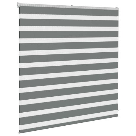 vidaXL Zebra rolgordijn 150x100 cm stofbreedte 145,9 cm donkergrijs afbeelding3 - 1