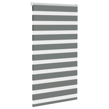 vidaXL Zebra rolgordijn 70x150 cm stofbreedte 65,9 cm donkergrijs afbeelding3 - 1