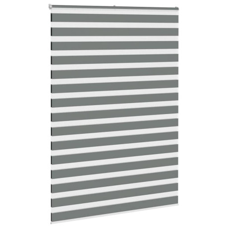vidaXL Zebra rolgordijn 155x230 cm stofbreedte 150,9 cm donkergrijs afbeelding3 - 1