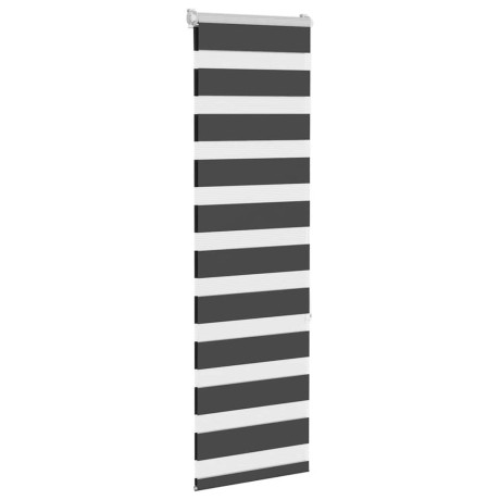 vidaXL Zebra rolgordijn 45x150 cm stofbreedte 40,9 cm zwart afbeelding3 - 1