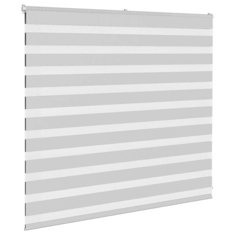 vidaXL Zebra rolgordijn 160x100 cm stofbreedte 155,9 cm lichtgrijs afbeelding3 - 1