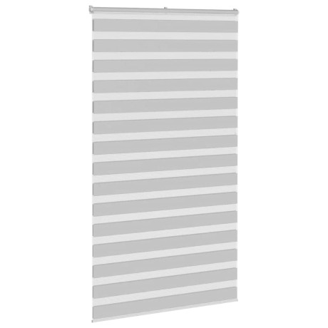 vidaXL Zebra rolgordijn 120x200 cm stofbreedte 115,9 cm lichtgrijs afbeelding3 - 1