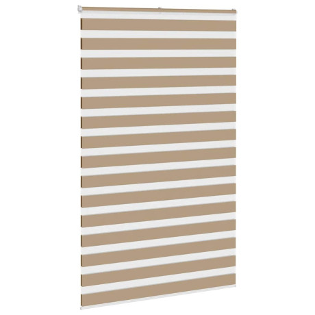 vidaXL Zebra Blind 140x200 cm stofbreedte 135,9 cm polyester zandbruin afbeelding3 - 1