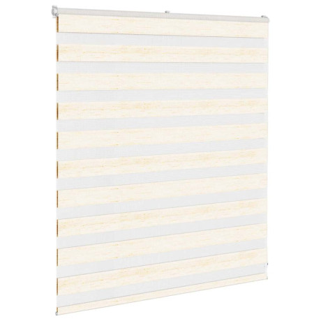 vidaXL Zebra rolgordijn 130x100 cm stofbreedte 125,9 cm marmerbeige afbeelding3 - 1