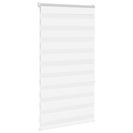 vidaXL Zebra rolgordijn 80x150 cm stofbreedte 75,9 cm polyester wit afbeelding3 - 1