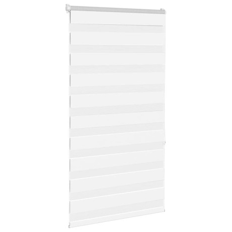 vidaXL Zebra rolgordijn 90x150 cm stofbreedte 85,9 cm polyester wit afbeelding3 - 1