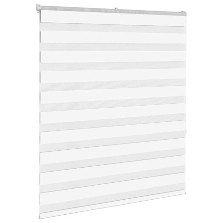 vidaXL Zebra rolgordijn 135x150 cm stofbreedte 130,9cm polyester wit afbeelding3 - 1