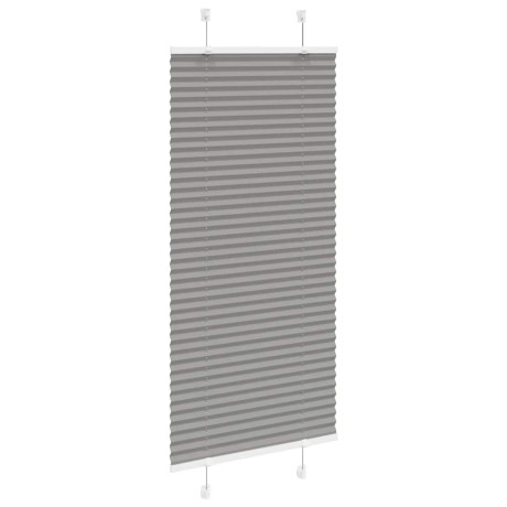 vidaXL Plissé rolgordijn 55x150 cm stofbreedte 54,4 cm antraciet afbeelding3 - 1